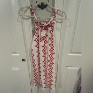 Jade Melody Tam Floral Halter Neck Dress - Red and White